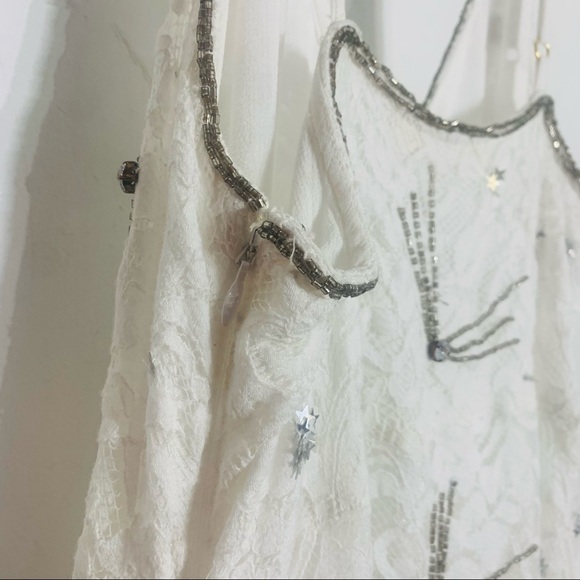 loveshackfancy white lace crystal sage burst embellished gown size 6 nwot - Picture 8 of 13